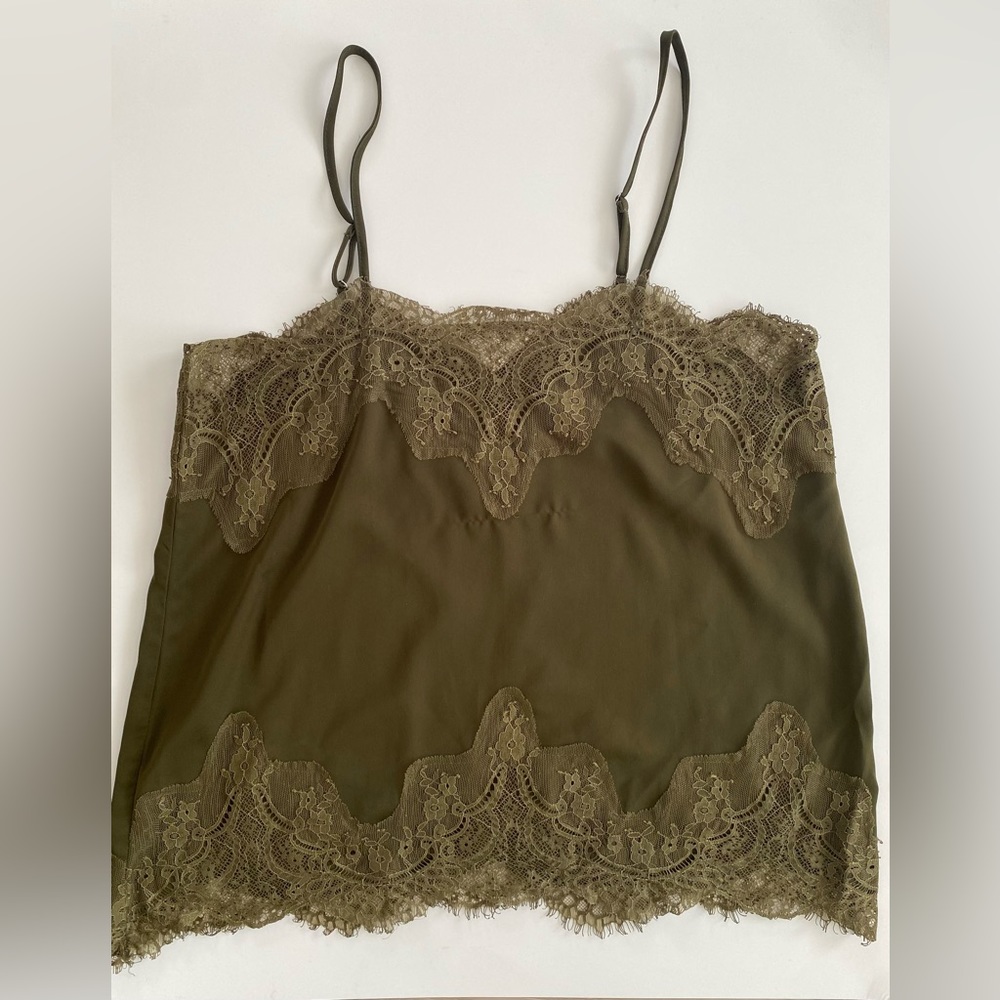Storia Olive Lace Tank Top